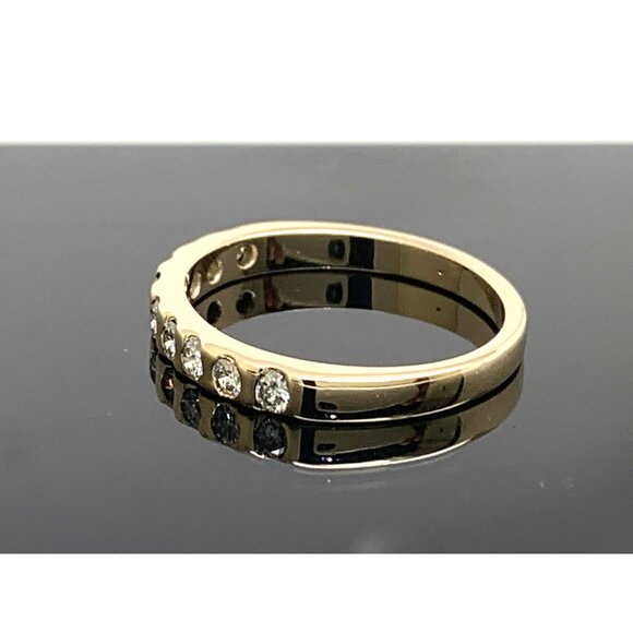 Women's Wedding Band Diamond 0.50ctw 14k Yellow Gold Stackable Ring Size 6.25 - Picture 2 of 12